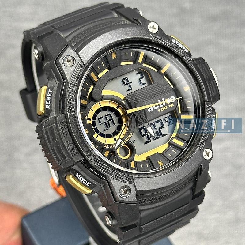 خرید قسطی| ساعت مردانه اکتیو دو موتوره انالوگ دیجیتال مناسب شنا مدل YP-13610