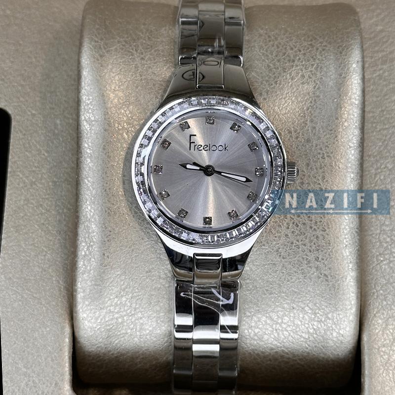 خرید قسطی | ست دستبند و ساعت زنانه فری لوک نقره ای FL.10493-1