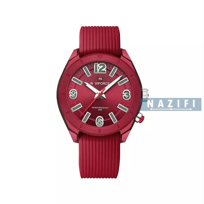 خرید قسطی| ساعت مچی دخترانه نیوی فورس بند رابر  قرمز7103/6