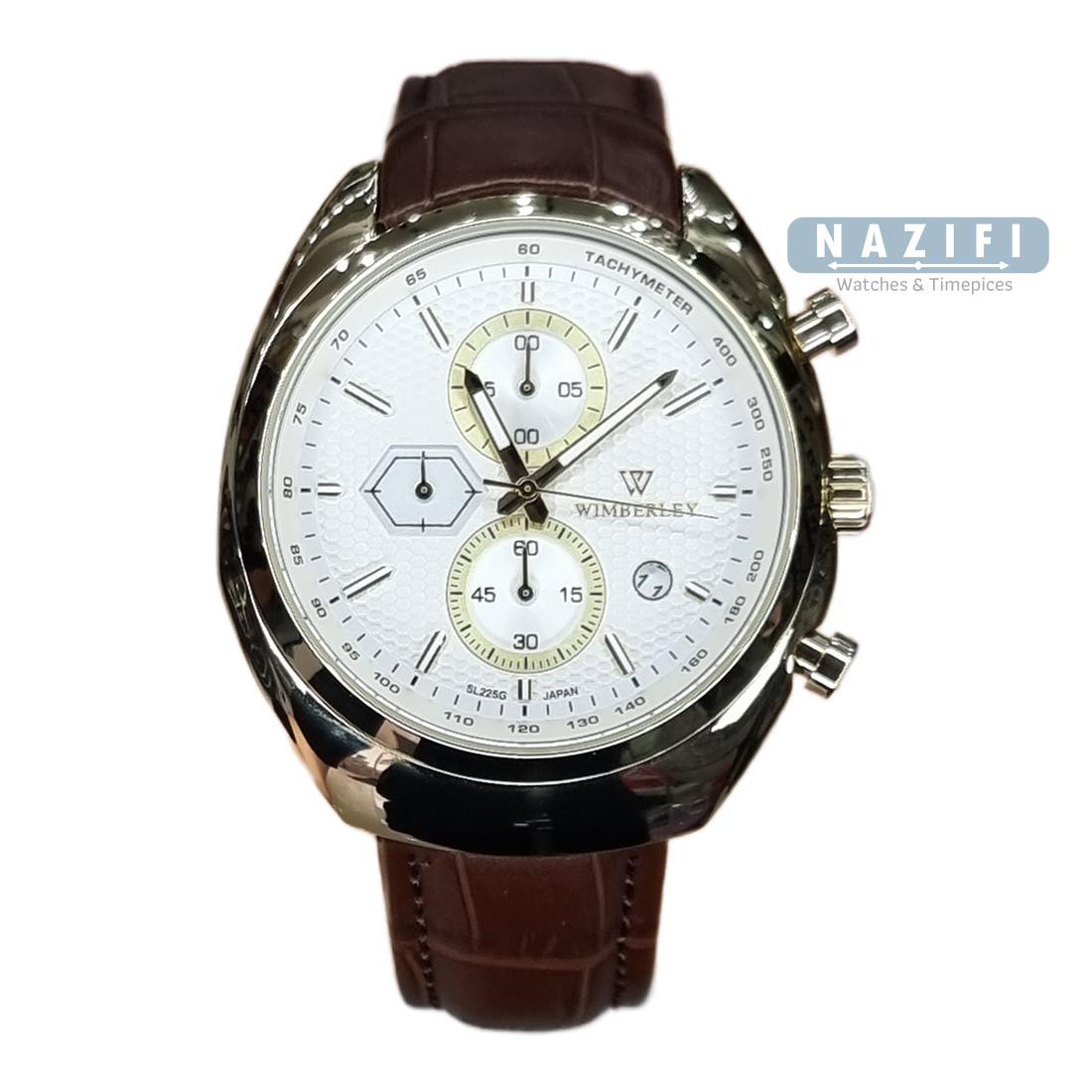 خرید قسطی|ساعت مچی مردانه ویمبرلی کرنوگراف بند چرم WB-SL225G-H
