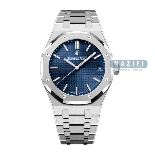 ساعت ای پی رویال اوک صفحه سرمه ای مدل  Ap Royal Oak blue FW0058