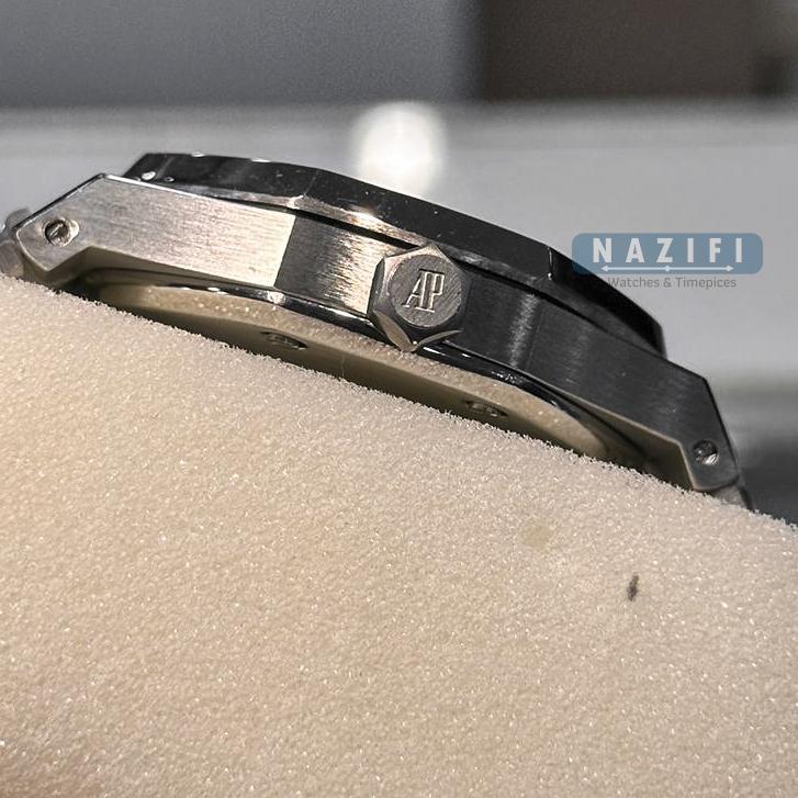 ساعت ای پی رویال اوک مشکی مدل  Ap Royal Oak black dial FW0058