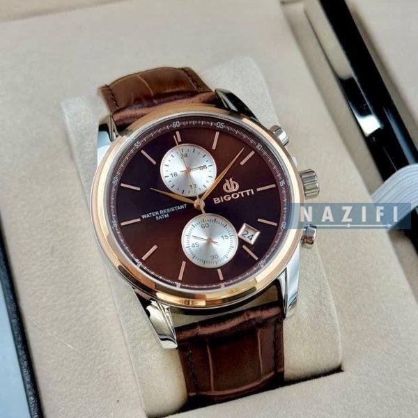 خریدقسطی| ساعت مچی مردانه بیگوتی چرم کرنوگراف BG.1.10613/5