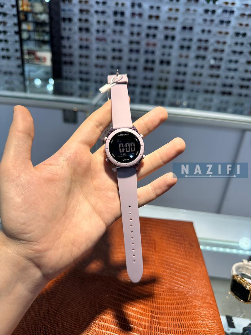 خرید قسطی| ساعت مچی دخترانه نیوی فورس بند رابر بنفش 7108/4