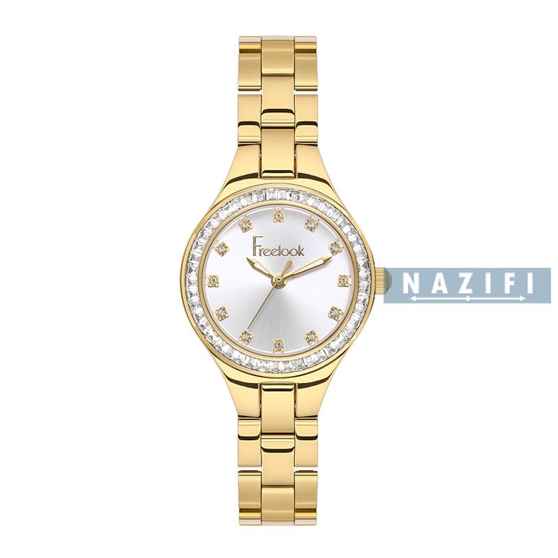 خرید قسطی | ست دستبند و ساعت زنانه فری لوک طلایی FL.10493/3