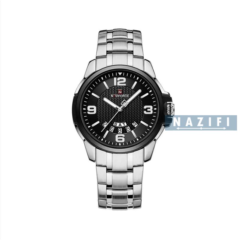 خرید قسطی| ساعت مردانه خلبانی نیوی فورس استیل 2 تاریخه  9215/8