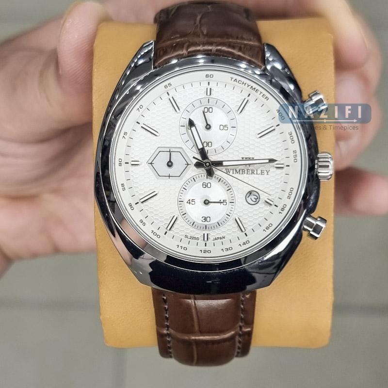 خرید قسطی|ساعت مچی مردانه ویمبرلی کرنوگراف بند چرم WB-SL225G-F