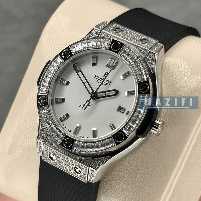 خرید قسطی | ساعت مچی زنانه هابلوت فول نگین مدل بیگ بنگ 582888D