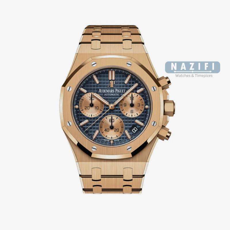 ساعت ای پی رویال اوک سه موتوره کرنوگراف  Ap Royal Oak Rosechrono FW0058