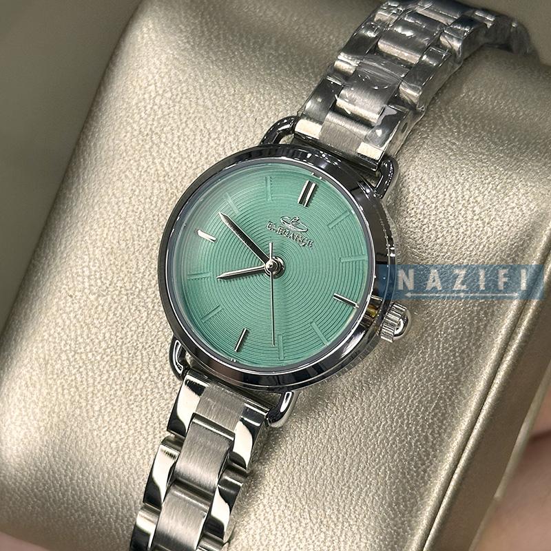 خرید قسطی | ساعت زنانه الگانس استیل طلایی صفحه  صفحه تیفانی 8021/3