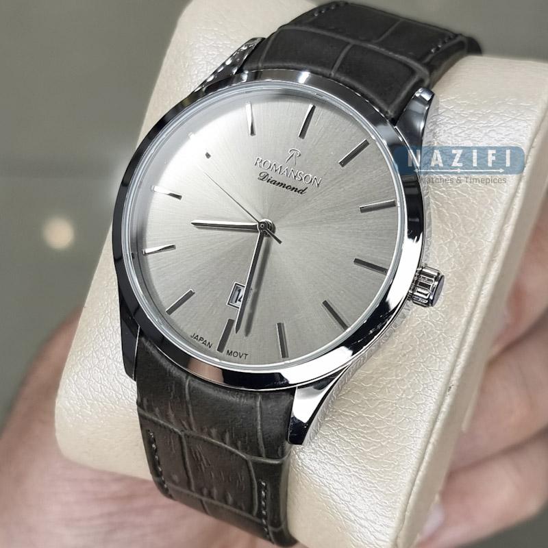 خرید قسطی | ساعت مردانه بند چرم رومانسون M1533G-6