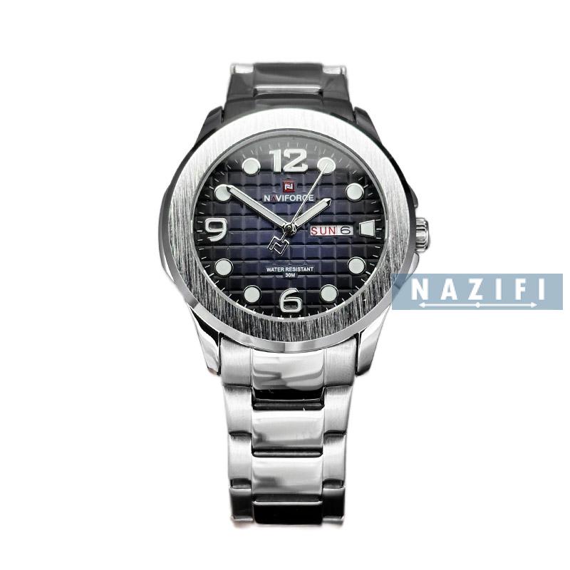 خرید قسطی|ساعت مردانه نیوی فورس کلاسیک اسپرت نقره ای NF9244