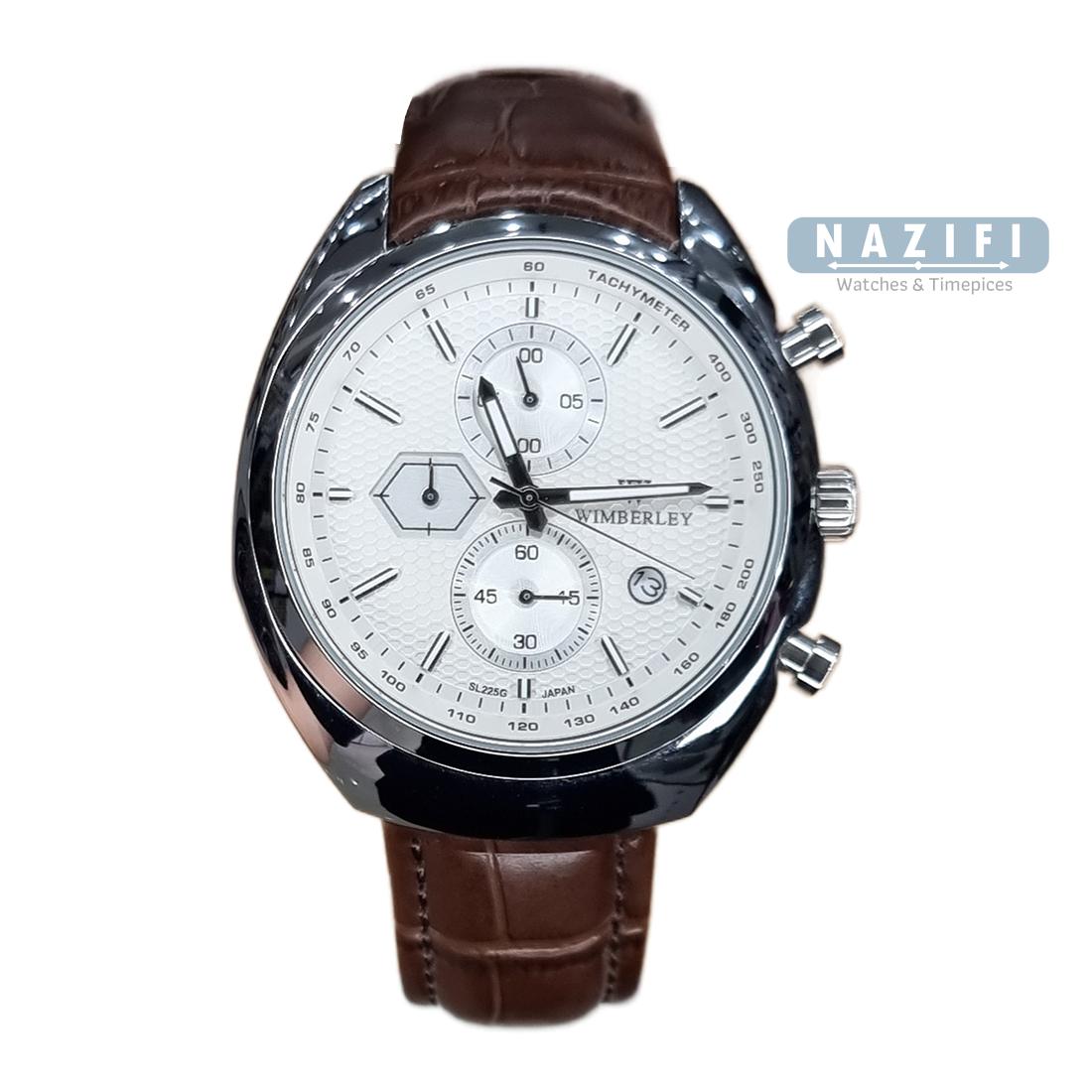 خرید قسطی|ساعت مچی مردانه ویمبرلی کرنوگراف بند چرم WB-SL225G-F