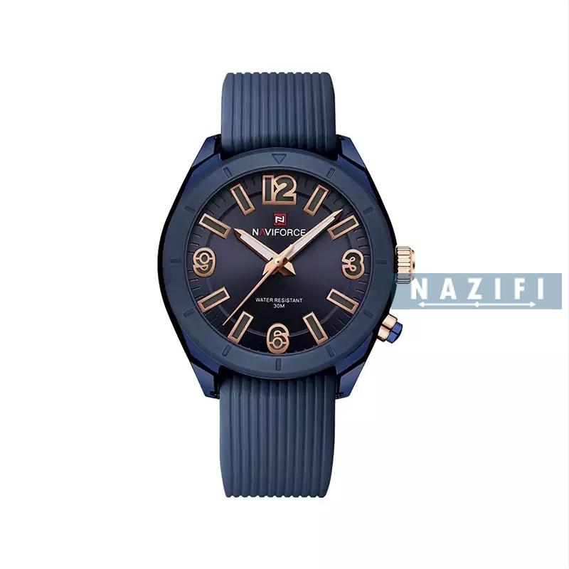 خرید قسطی| ساعت مچی دخترانه نیوی فورس بند رابر سرمه ای 7103/5