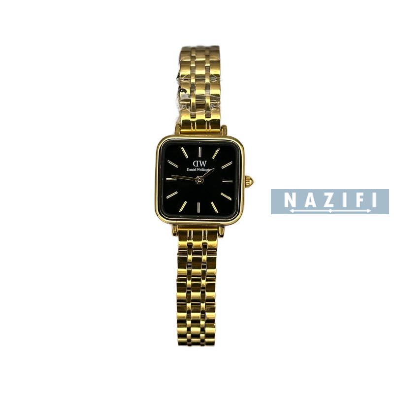خرید قسطی | ساعت زنانه صفحه مربع دنیل ویلینگتون طلایی DW-k22hre02