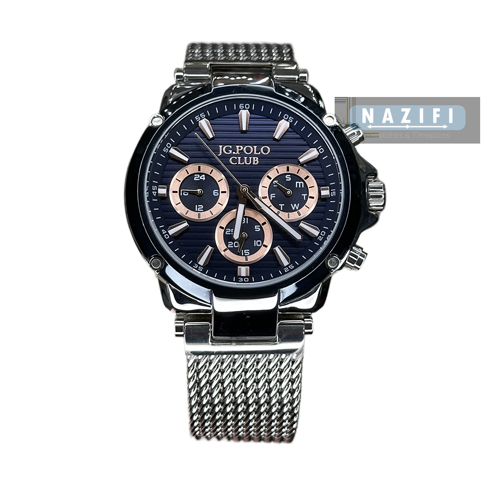 خرید قسطی | ساعت مچی مردانه جی جی پولو کلاب آمریکا فول تایم JPC.B01536M/1