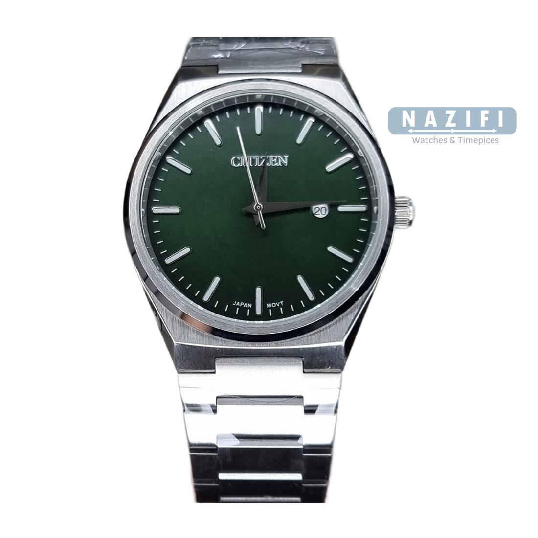 خرید قسطی | ساعت مچی مردانه سیتیزن استیل صفحه سبز G31681-27
