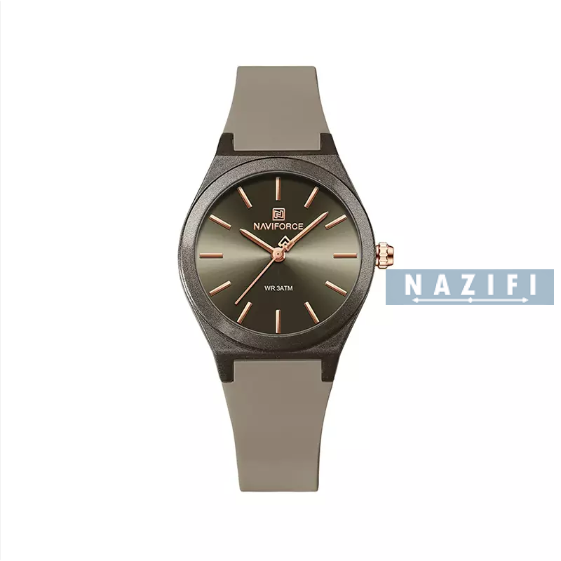 خرید قسطی| ساعت مچی عقربه ای زنانه نیوی فروس بند رابر سبز NF 5056/2