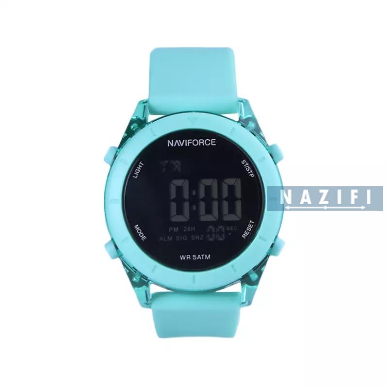 خرید قسطی| ساعت مچی دخترانه نیوی فورس بند رابر آبی تیفانی 7108/5