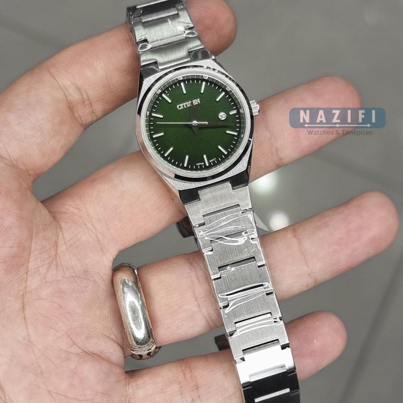 خرید قسطی | ساعت مچی زنانه سیتیزن استیل صفحه سبز G31681-28