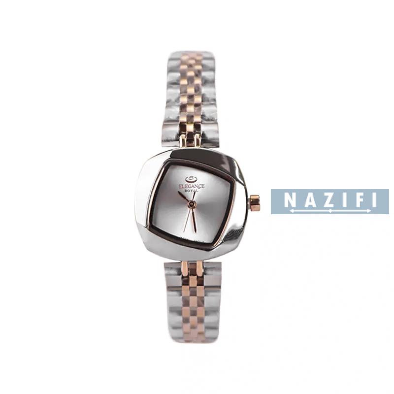 خرید قسطی | ساعت زنانه الگانس استیل  نقره ای رزگلد ER 2200/7