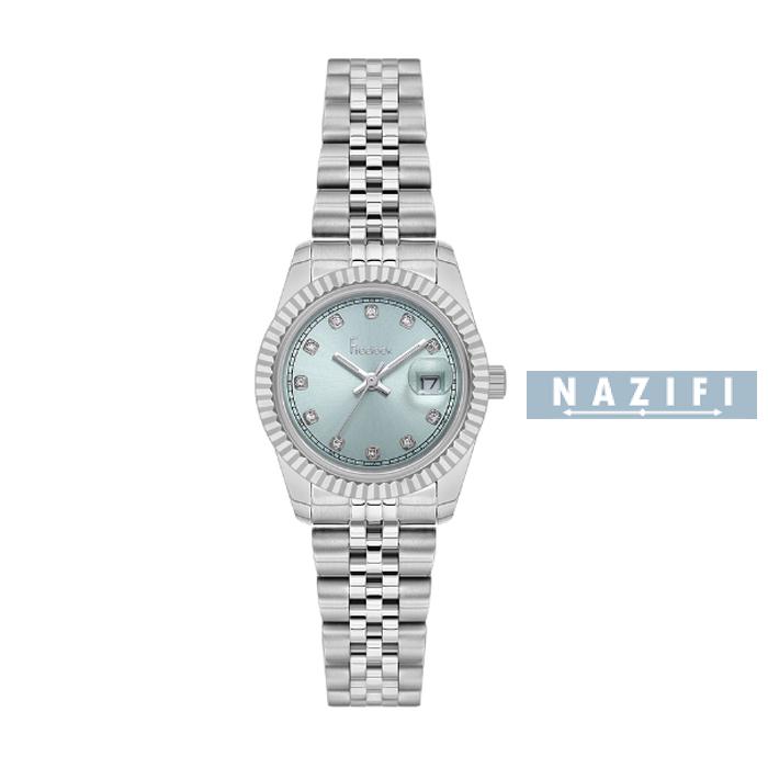 خرید قسطی | ساعت زنانه فری لوک نقره ای صفحه سبز FL.4.10014/2