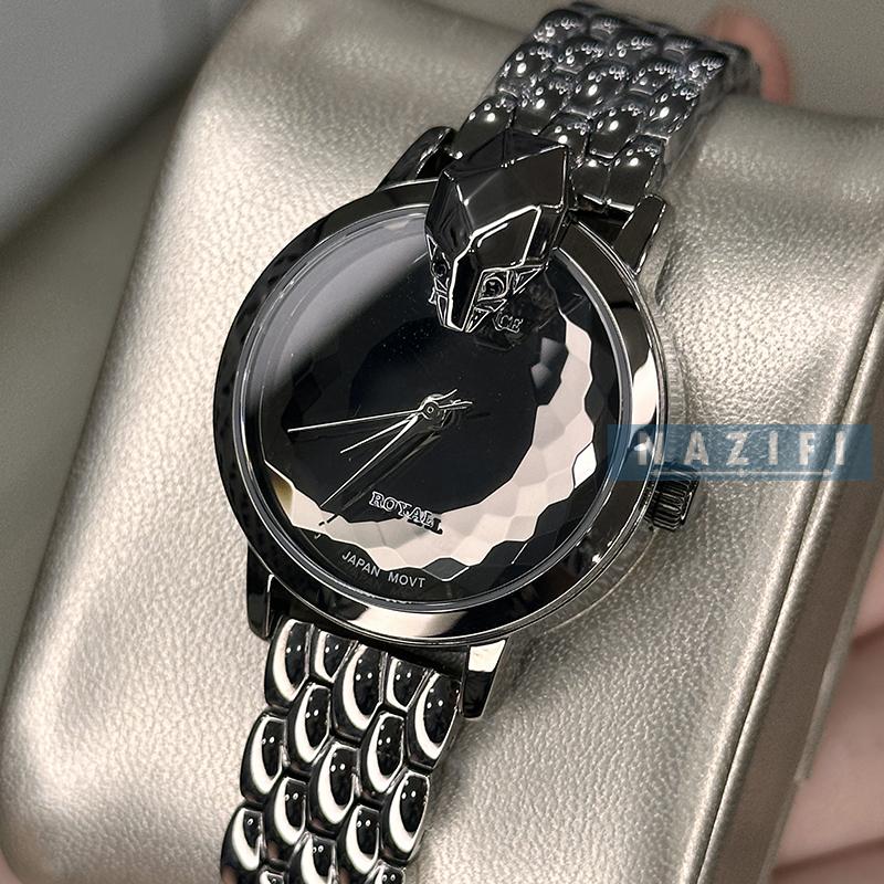 خرید قسطی | ساعت زنانه الگانس استیل دودی طرح مار ER 2204/1