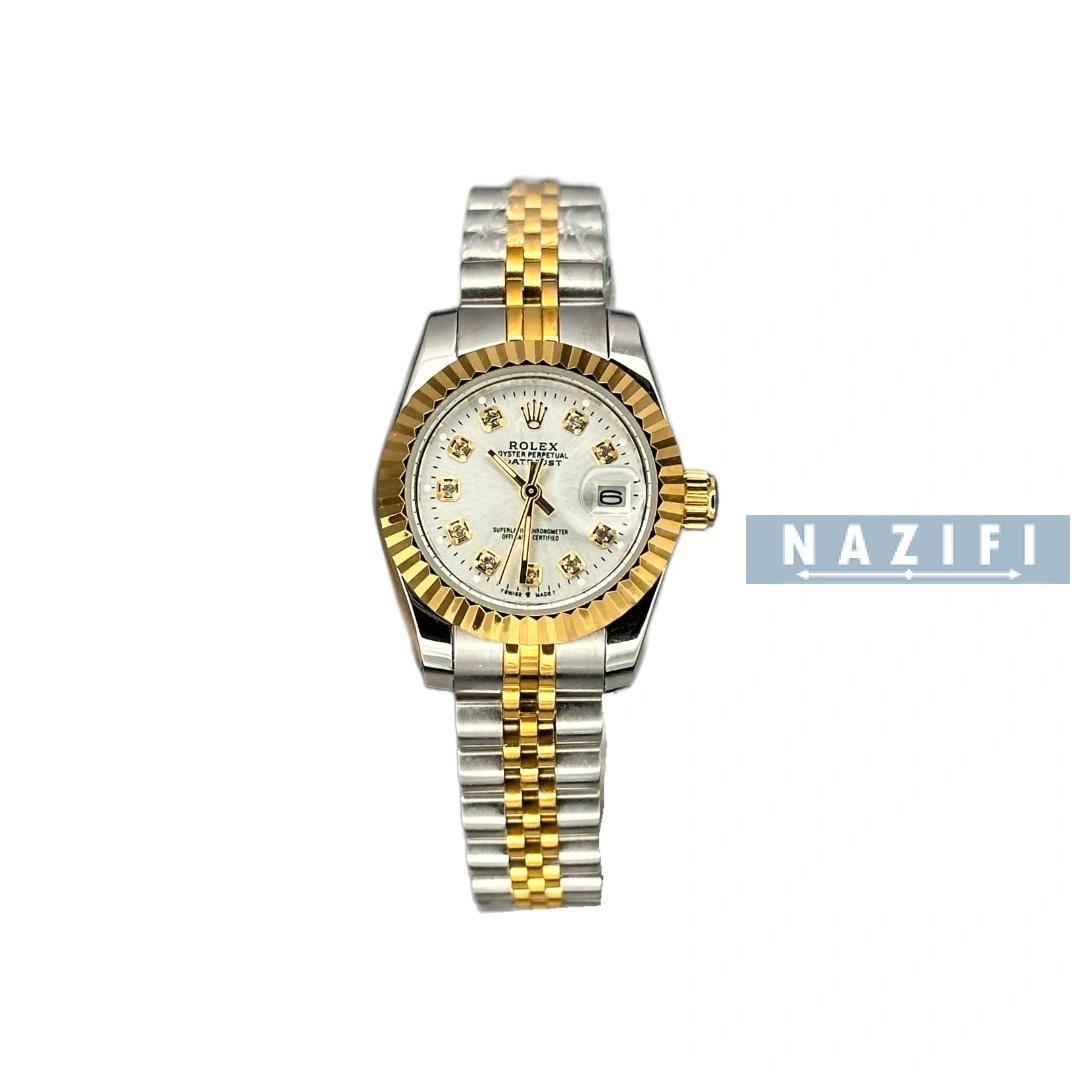 خرید قسطی | ساعت رولکس زنانه استیل صفحه مشکی دیت جاست DatejustGS4405