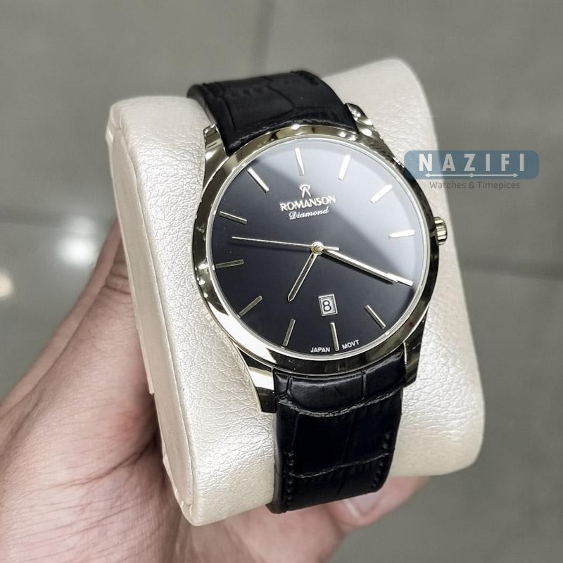 خرید قسطی | ساعت مردانه بند چرم رومانسون M1533G-4