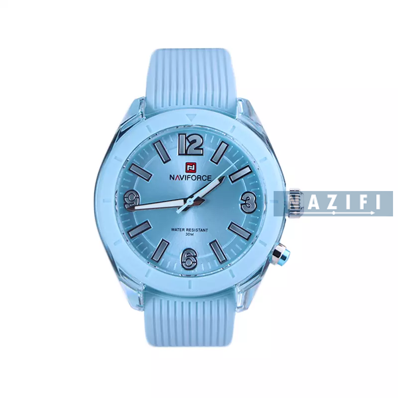 خرید قسطی| ساعت مچی دخترانه نیوی فورس بند رابر  آبی 7103/7