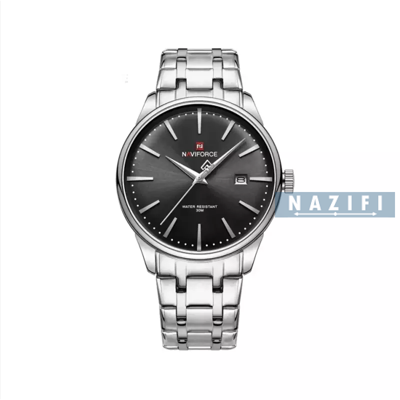 خرید قسطی|ساعت مردانه نیوی فورس کلاسیک نقره ای9212/1-copy