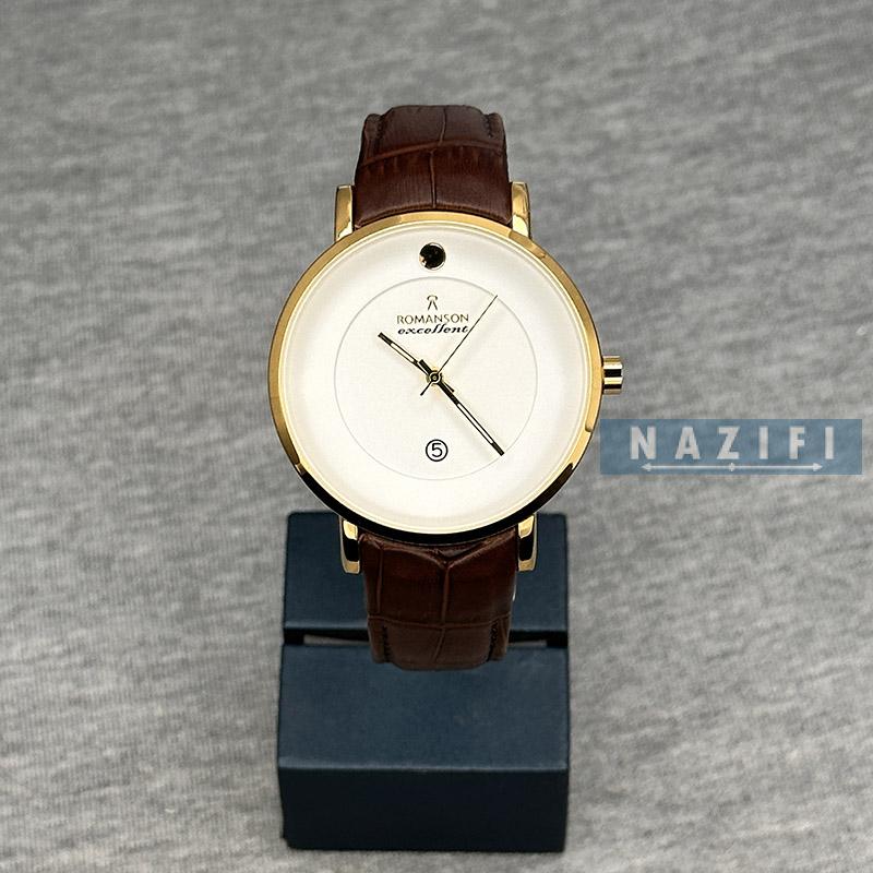 خرید قسطی | ساعت مردانه بند چرم رومانسون MA-2090G