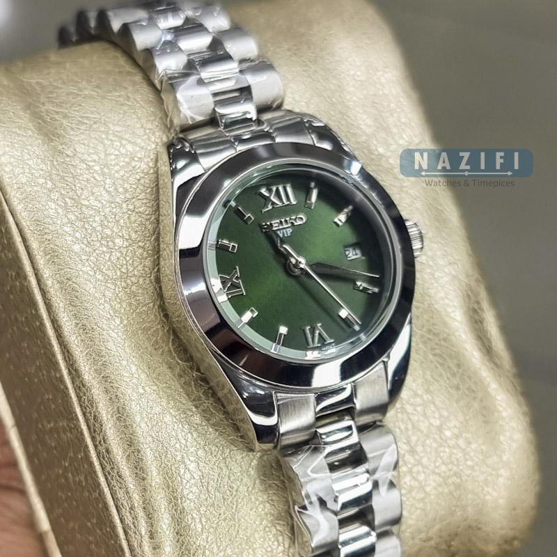خرید قسطی | ساعت مچی زنانه سیکو صفحه سبز 13666G13