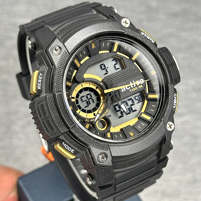 خرید قسطی| ساعت مردانه اکتیو دو موتوره انالوگ دیجیتال مناسب شنا مدل YP-13610