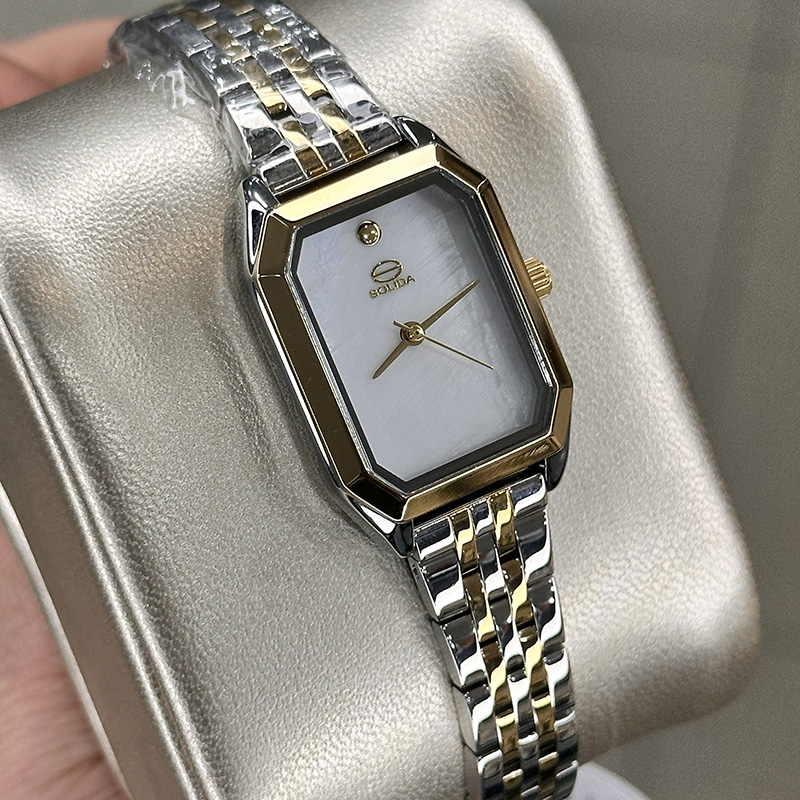 خرید قسطی | ساعت زنانه سولیدا اورجینال استیل مستطیلی S4111/6