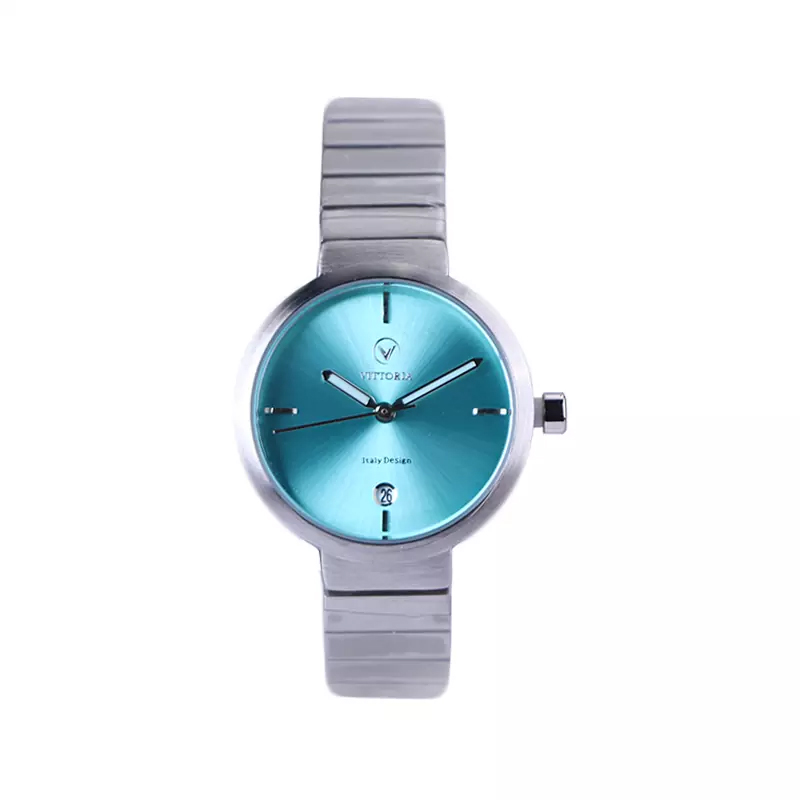 خرید قسطی | ساعت زنانه ویتوریا اورجینال کلاسیک صفحه تیفانی VT 3390N/2