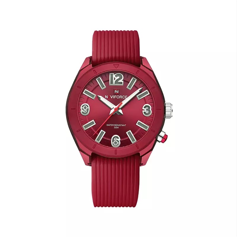 خرید قسطی| ساعت مچی دخترانه نیوی فورس بند رابر  قرمز7103/6