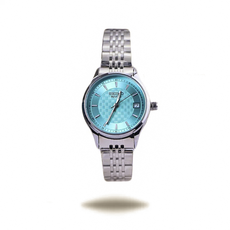 خرید قسطی | ساعت مچی زنانه سیکو نقره ای صفحه تیفانی GN 05935