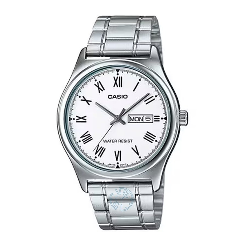 ساعت مچی مردانه کاسیو کلاسیک نقره ای صفحه سفید MTP-V006D-7BUDF