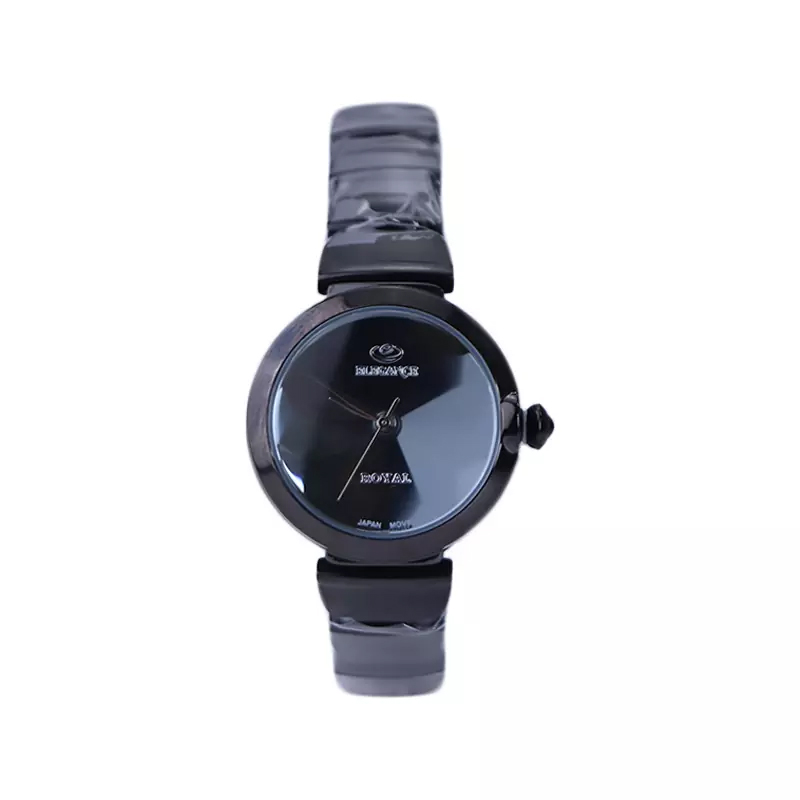 خرید قسطی | ساعت زنانه الگانس استیل صفحه آینه ای مشکی ER 2178/3