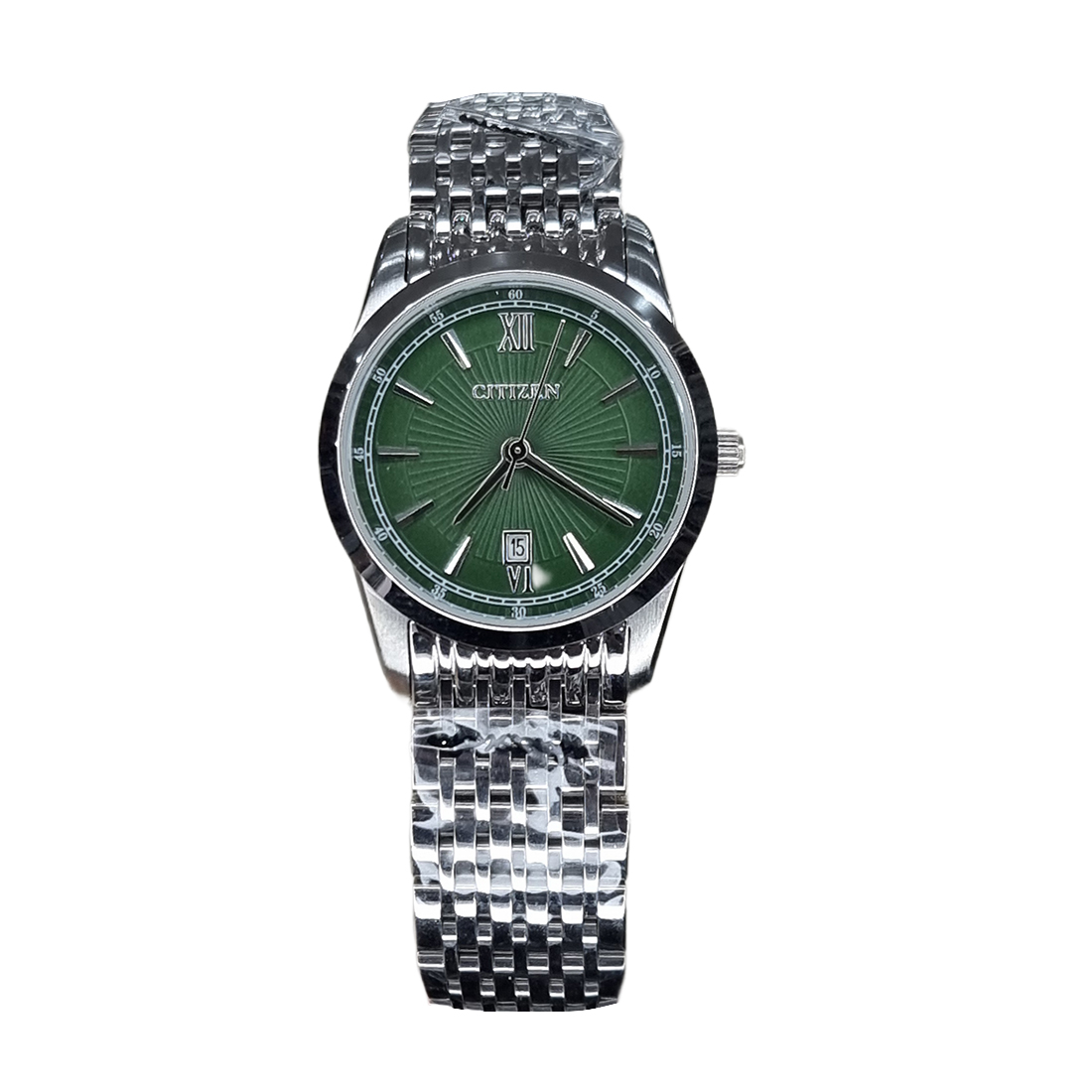 خرید قسطی | ساعت مچی زنانه سیتیزن استیل صفحه سبز G31681-8