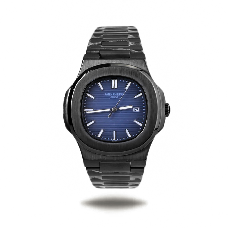 ساعت مچی مردانه پتک فیلیپ ناتیلوس تمام مشکی صفحه سرمه ای  3A047bb