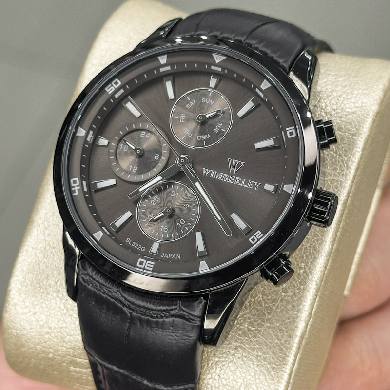 خرید قسطی|ساعت مچی مردانه ویمبرلی اورجینال بند چرم WB-SL-322G-Y
