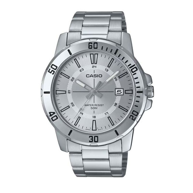خرید قسطی|ساعت مچی کاسیو مردانه  نقره ای MTP-VD01D-7CVUDF