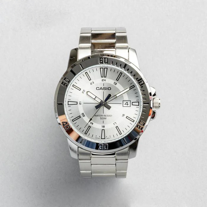 خرید قسطی|ساعت مچی کاسیو مردانه  نقره ای MTP-VD01D-7CVUDF