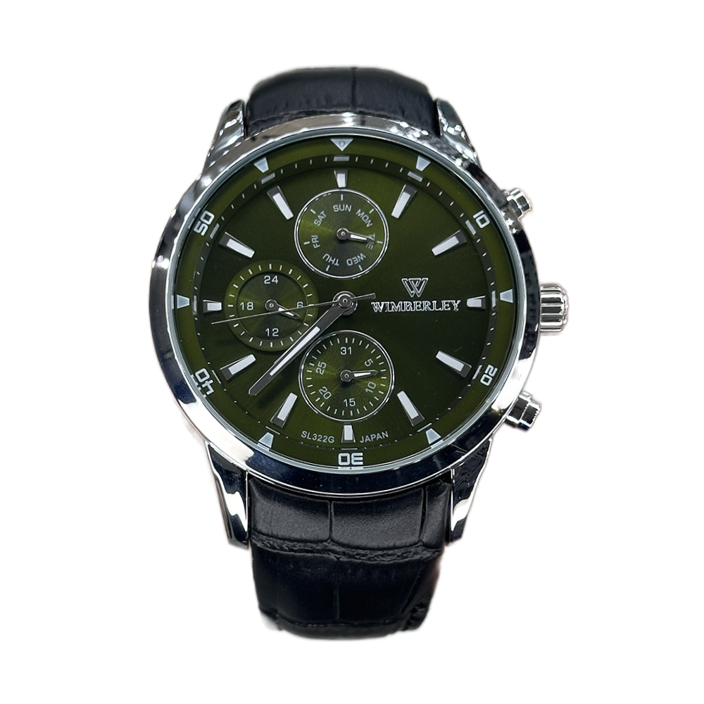 خرید قسطی|ساعت مچی مردانه ویمبرلی اورجینال بند چرم WB-SL-322G-G