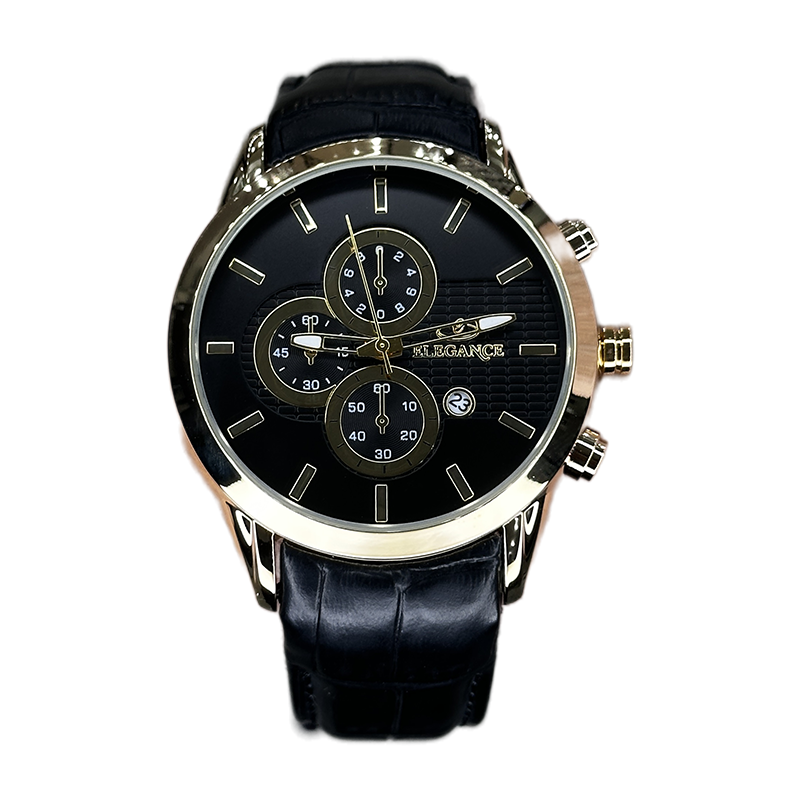 خرید قسطی | ساعت مچی مردانه الگانس طرح سه موتوره بند چرم G2911/36