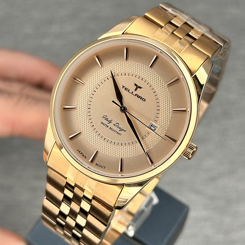 خرید قسطی | ساعت مردانه کلاسیک تلارو اورجینال رزگلد Tellaro T3045L