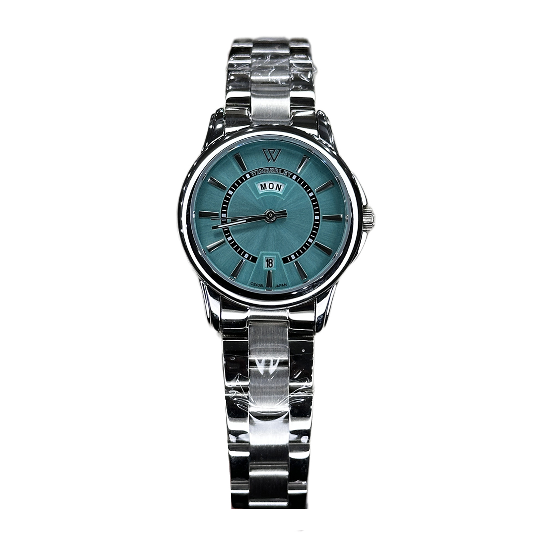 ساعت مچی ویمبرلی زنانه دو تاریخه صفحه آبی تیفانی  WB-CS438G-G