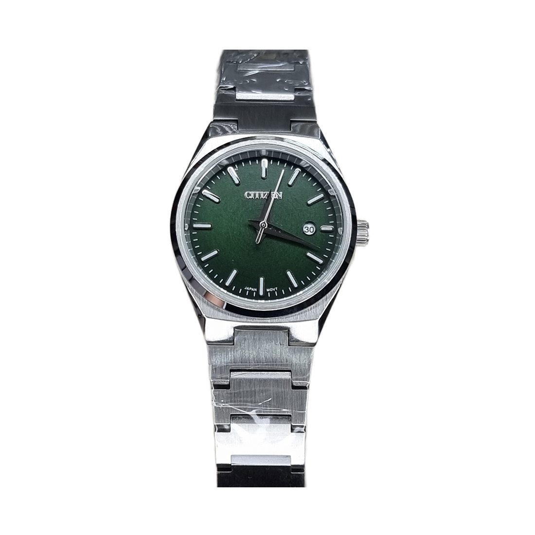 خرید قسطی | ساعت مچی زنانه سیتیزن استیل صفحه سبز G31681-28